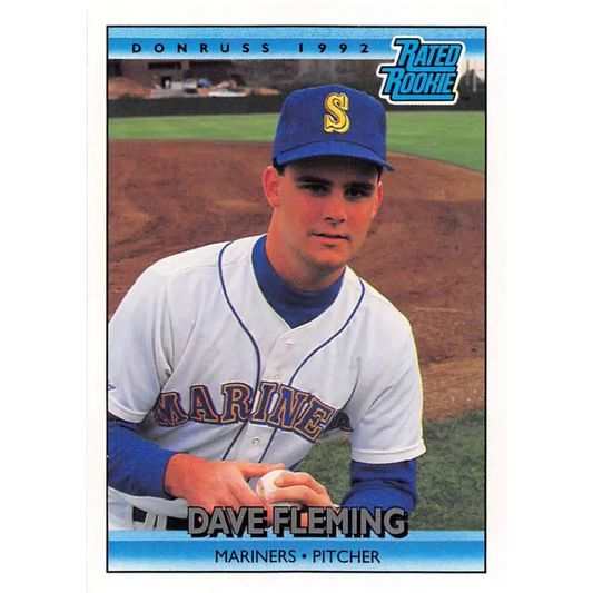 1992 Donruss #404 Dave Fleming RR NM-MT Seattle Mariners Baseball Card Image 1