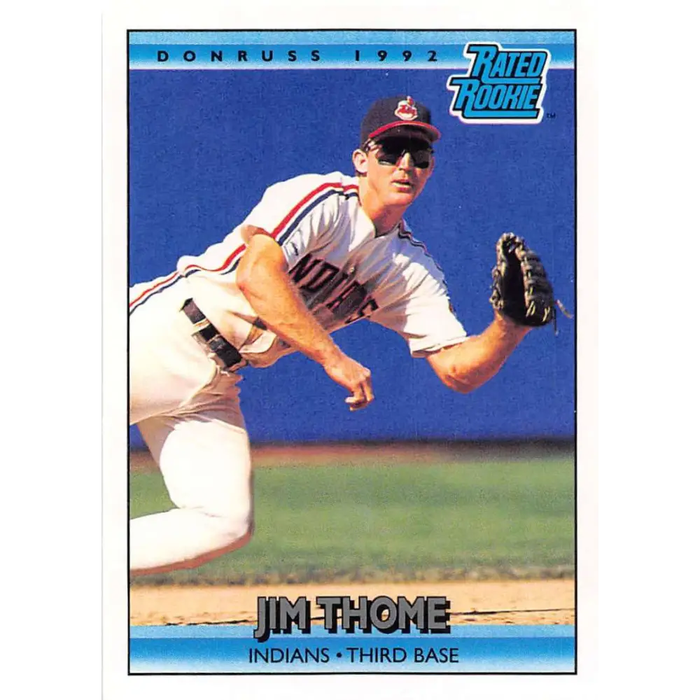 1992 Donruss #406 Jim Thome RR NM-MT Cleveland Indians Baseball Card Image 1