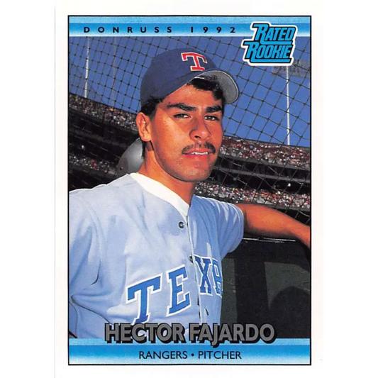 1992 Donruss #419 Hector Fajardo RR NM-MT RC Rookie Texas Rangers Baseball Card Image 1