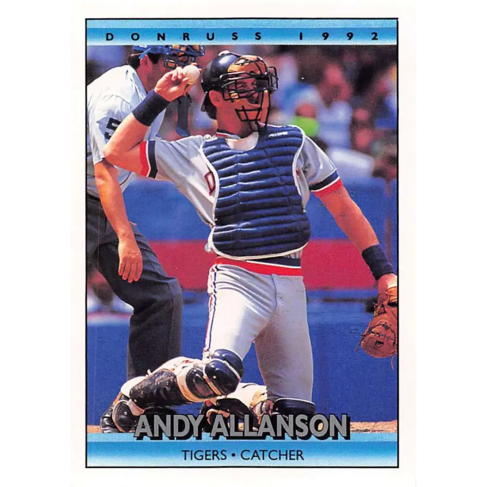 1992 Donruss #42 Andy Allanson NM-MT Detroit Tigers Baseball Card Image 1