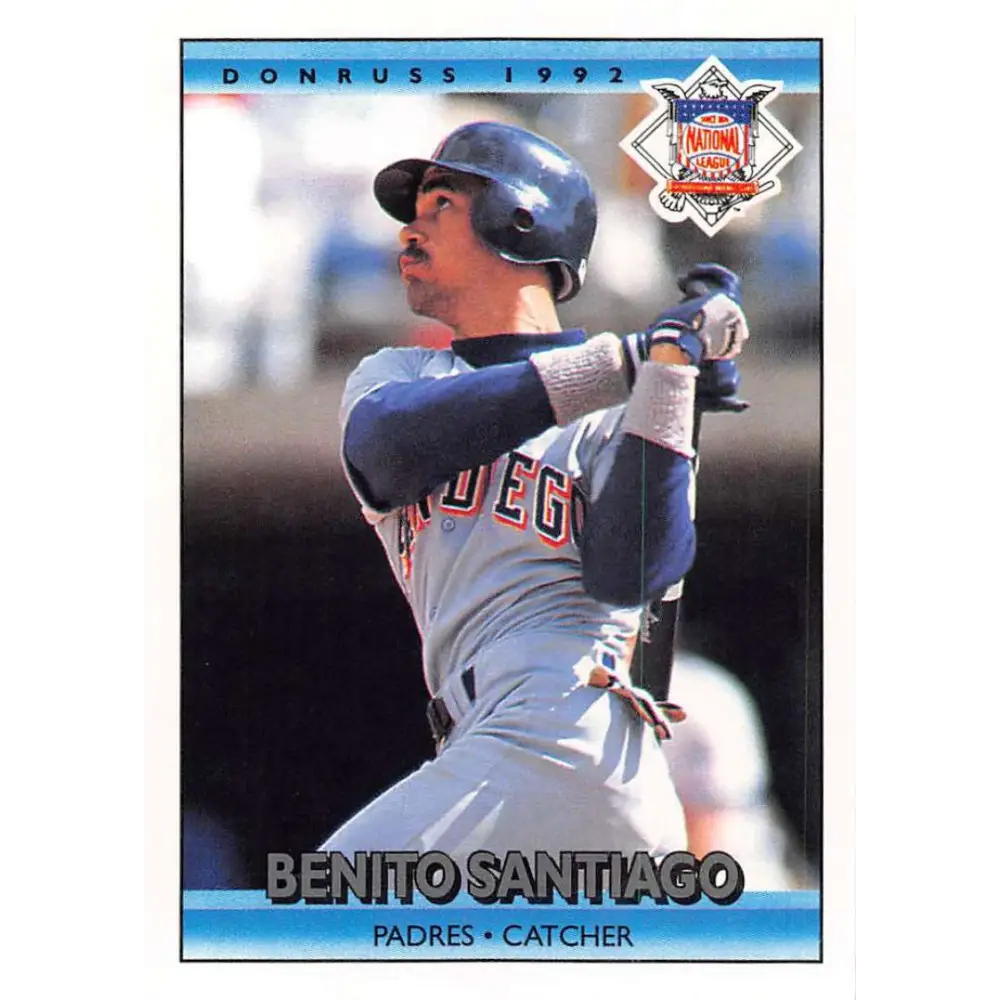 1992 Donruss #430 Benito Santiago AS NM-MT San Diego Padres Baseball Card Image 1
