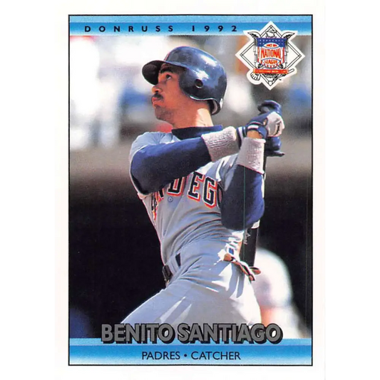 1992 Donruss #430 Benito Santiago AS NM-MT San Diego Padres Baseball Card Image 1