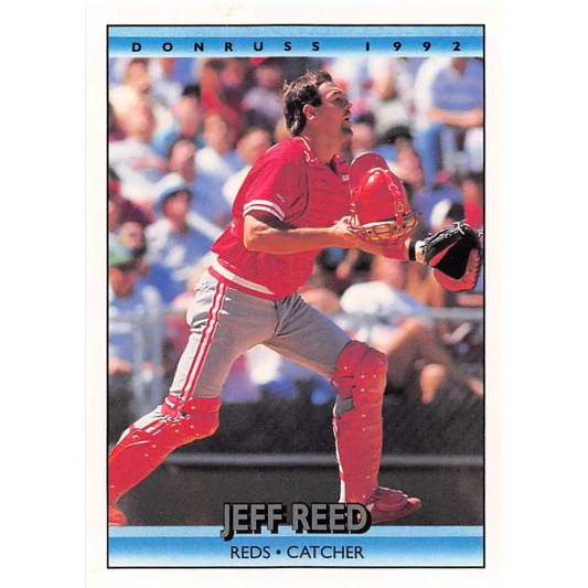 1992 Donruss #451 Jeff Reed NM-MT Cincinnati Reds Baseball Card Image 1