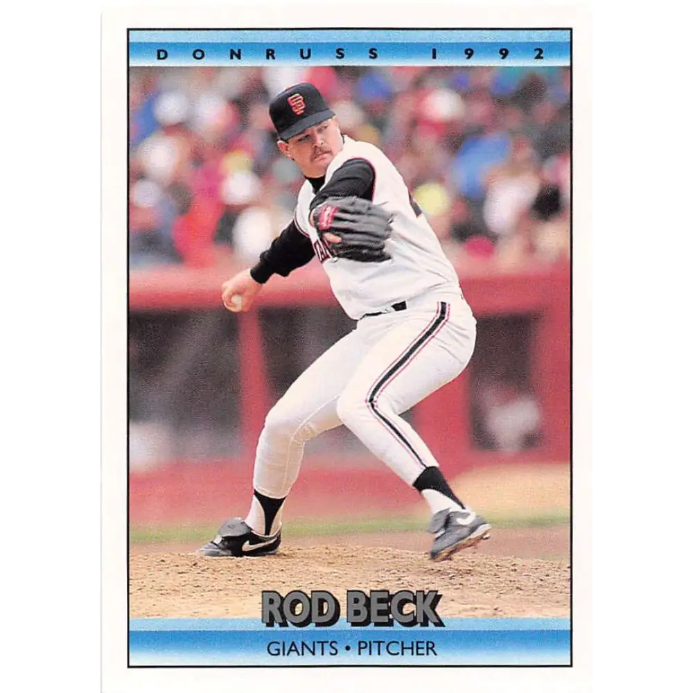 1992 Donruss #461 Rod Beck NM-MT RC Rookie San Francisco Giants Baseball Card Image 1