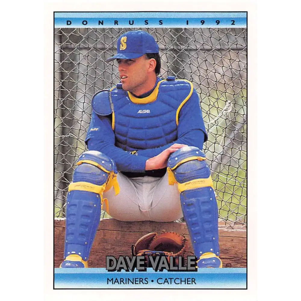 1992 Donruss #462 Dave Valle NM-MT Seattle Mariners Baseball Card Image 1