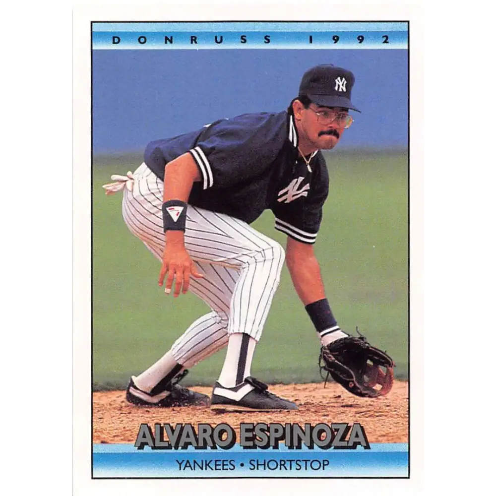 1992 Donruss #474 Alvaro Espinoza NM-MT New York Yankees Baseball Card Image 1