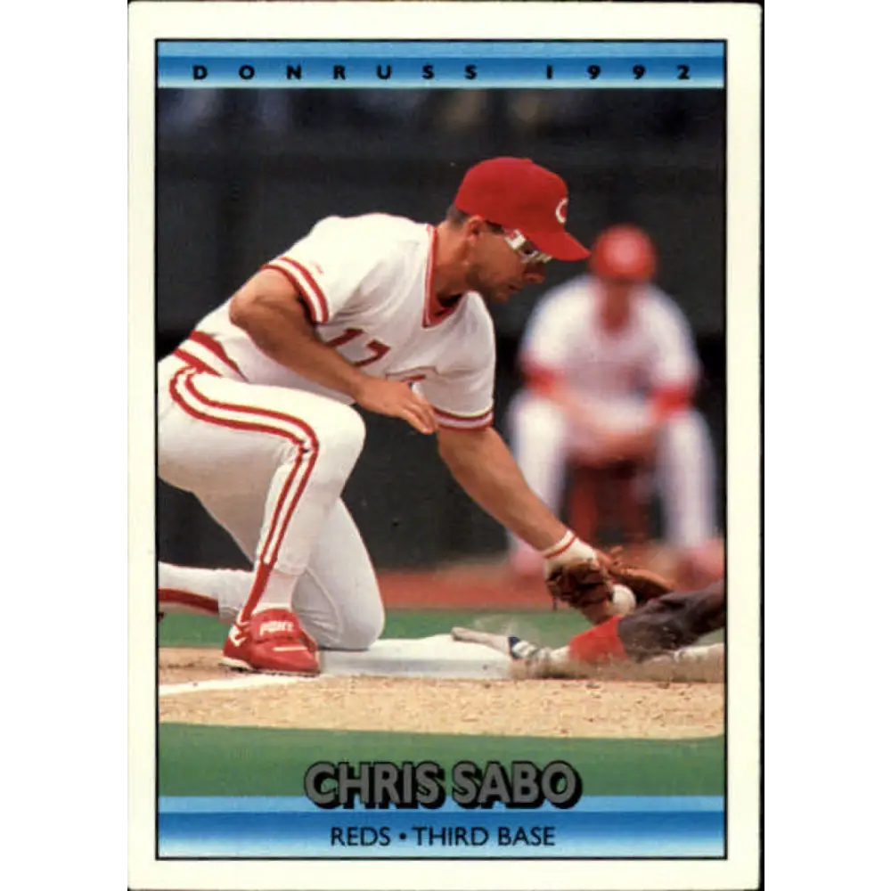 1992 Donruss #50 Chris Sabo NM-MT Cincinnati Reds Baseball Card Image 1