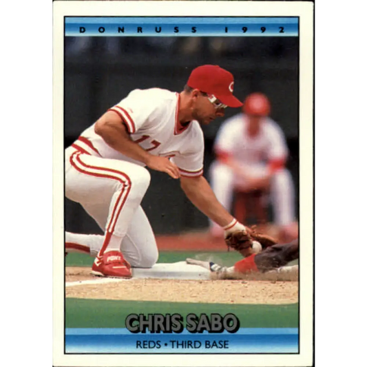 1992 Donruss #50 Chris Sabo NM-MT Cincinnati Reds Baseball Card Image 1