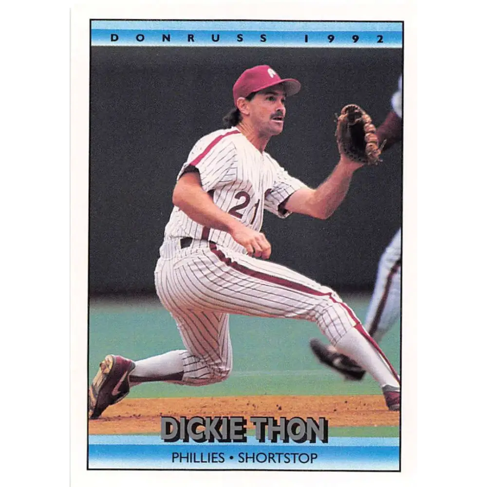 1992 Donruss #510 Dickie Thon NM-MT Philadelphia Phillies Baseball Card Image 1