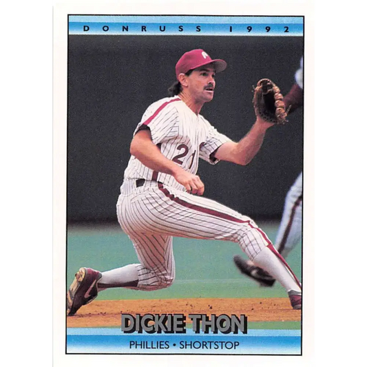 1992 Donruss #510 Dickie Thon NM-MT Philadelphia Phillies Baseball Card Image 1