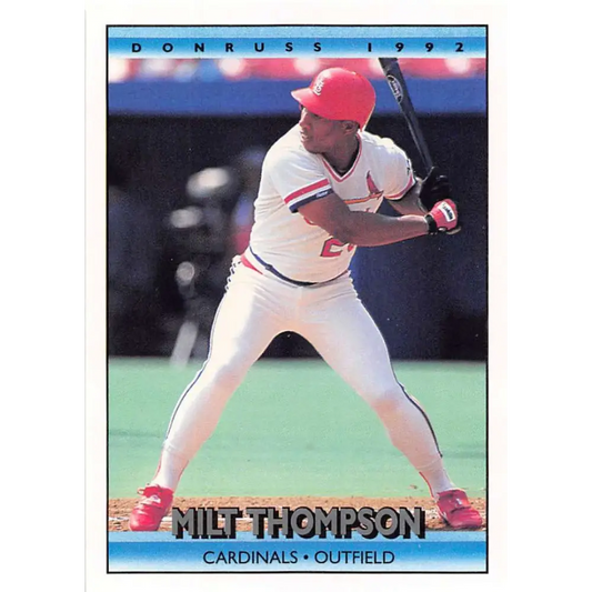 1992 Donruss #513 Milt Thompson NM-MT St. Louis Cardinals Baseball Card Image 1
