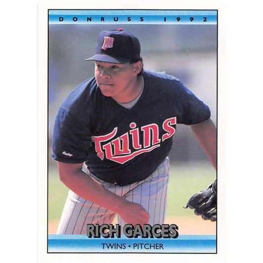 1992 Donruss #516 Rich Garces NM-MT Minnesota Twins Baseball Card Image 1
