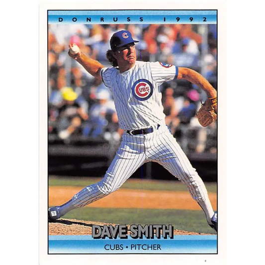 1992 Donruss #53 Dave Smith NM-MT Chicago Cubs Baseball Card Image 1