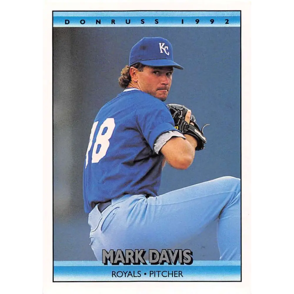 1992 Donruss #54 Mark Davis NM-MT Kansas City Royals Baseball Card Image 1