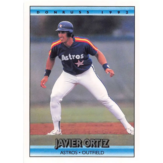1992 Donruss #551 Javier Ortiz NM-MT Houston Astros Baseball Card Image 1