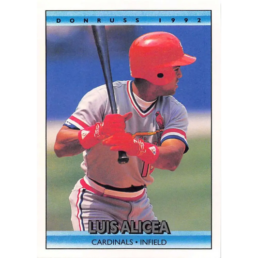 1992 Donruss #560 Luis Alicea NM-MT St. Louis Cardinals Baseball Card Image 1