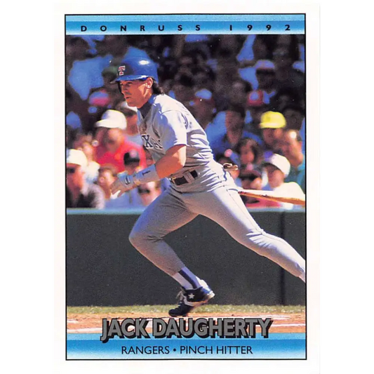 1992 Donruss #569 Jack Daugherty NM-MT Texas Rangers Baseball Card Image 1