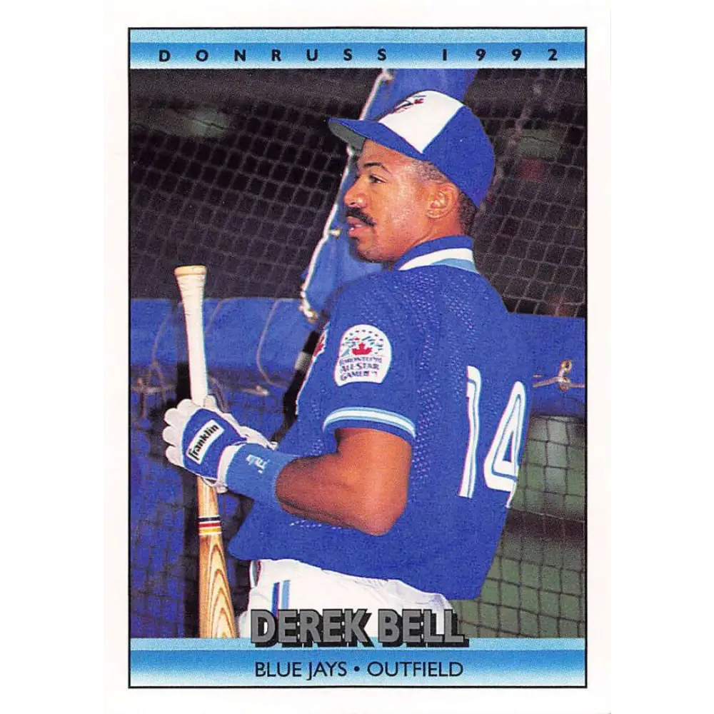 1992 Donruss #581 Derek Bell NM-MT Toronto Blue Jays Baseball Card Image 1