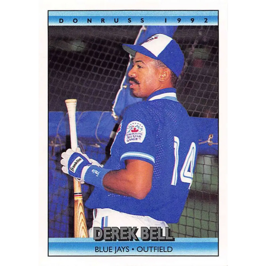 1992 Donruss #581 Derek Bell NM-MT Toronto Blue Jays Baseball Card Image 1