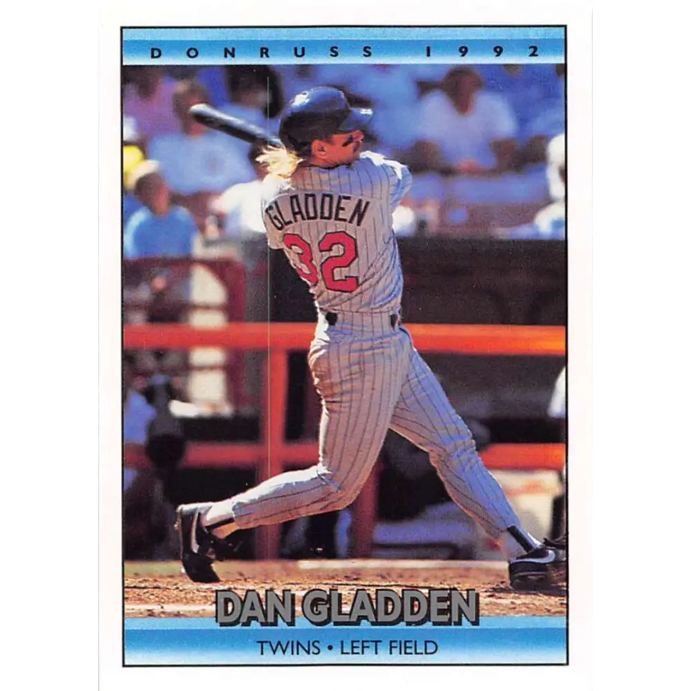 1992 Donruss #585 Dan Gladden NM-MT Minnesota Twins Baseball Card Image 1