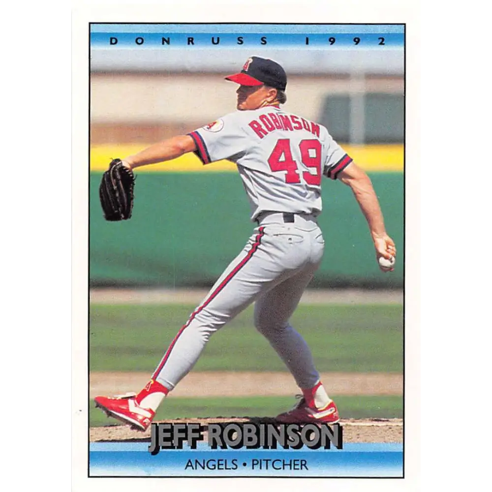 1992 Donruss #59 Jeff Robinson NM-MT California Angels Baseball Card Image 1