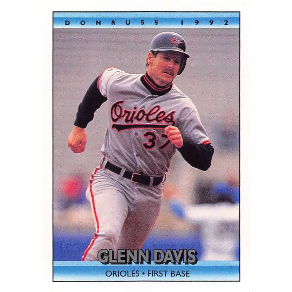 1992 Donruss #597 Glenn Davis NM-MT Baltimore Orioles Baseball Card Image 1