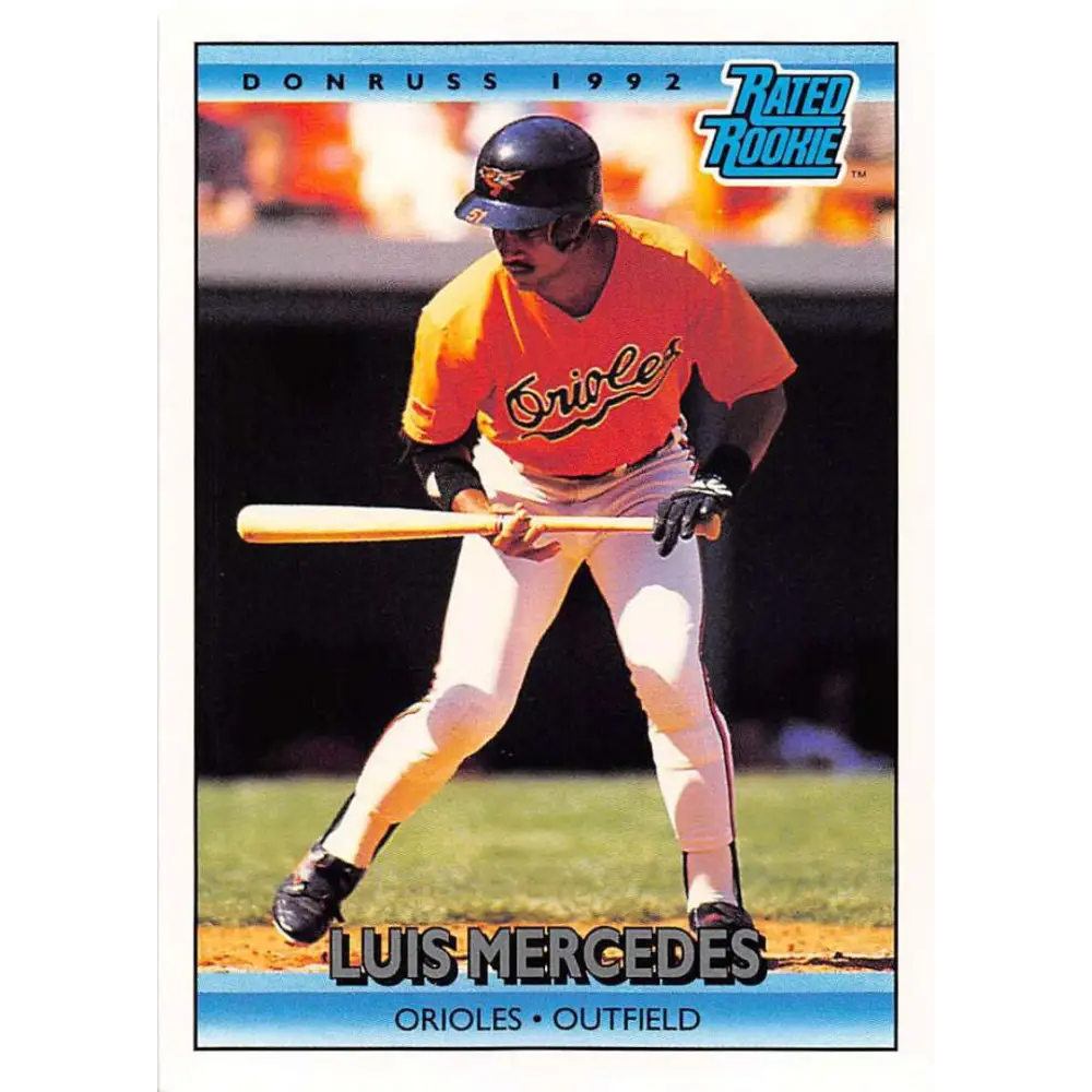 1992 Donruss #6 Luis Mercedes RR NM-MT Baltimore Orioles Baseball Card Image 1