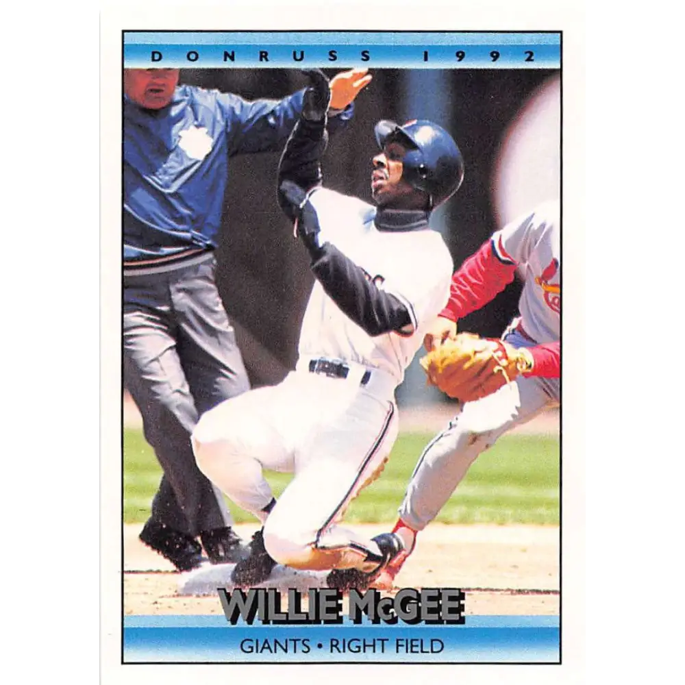 1992 Donruss #60 Willie McGee NM-MT San Francisco Giants Baseball Card Image 1
