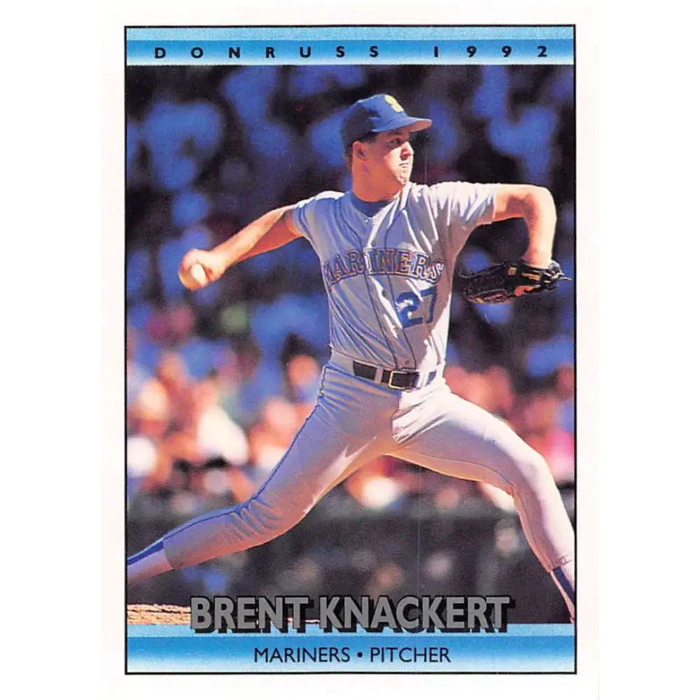1992 Donruss #608 Brent Knackert NM-MT Seattle Mariners Baseball Card Image 1