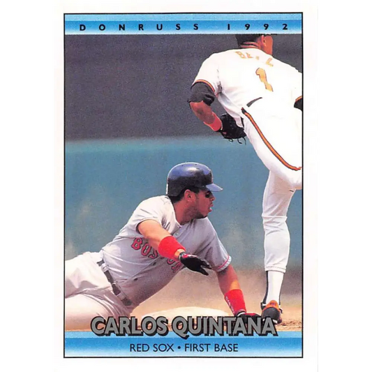 1992 Donruss #609 Carlos Quintana NM-MT Boston Red Sox Baseball Card Image 1