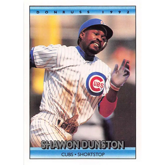1992 Donruss #613 Shawon Dunston NM-MT Chicago Cubs Baseball Card Image 1