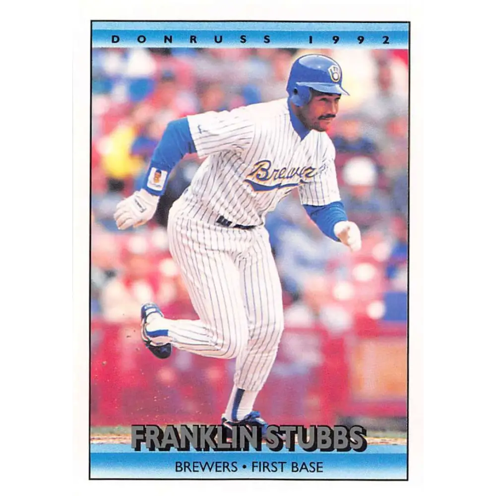 1992 Donruss #618 Franklin Stubbs NM-MT Milwaukee Brewers Baseball Card Image 1