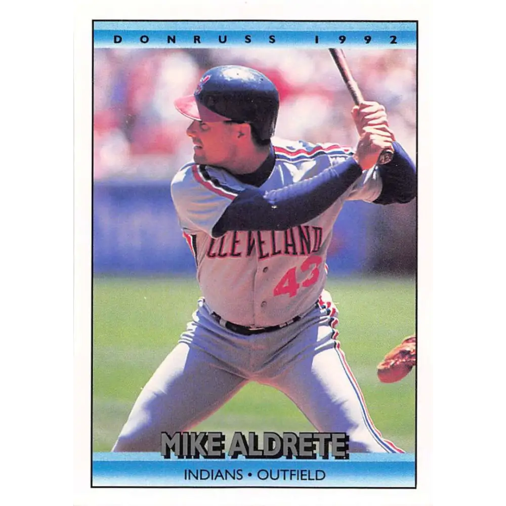 1992 Donruss #621 Mike Aldrete NM-MT Cleveland Indians Baseball Card Image 1