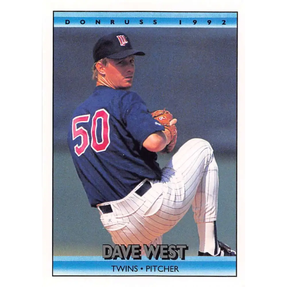1992 Donruss #638 David West NM-MT Minnesota Twins Baseball Card Image 1