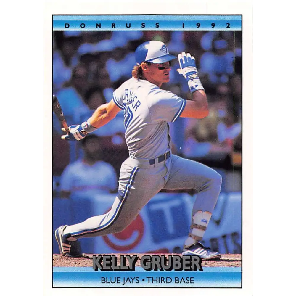 1992 Donruss #65 Kelly Gruber NM-MT Toronto Blue Jays Baseball Card Image 1