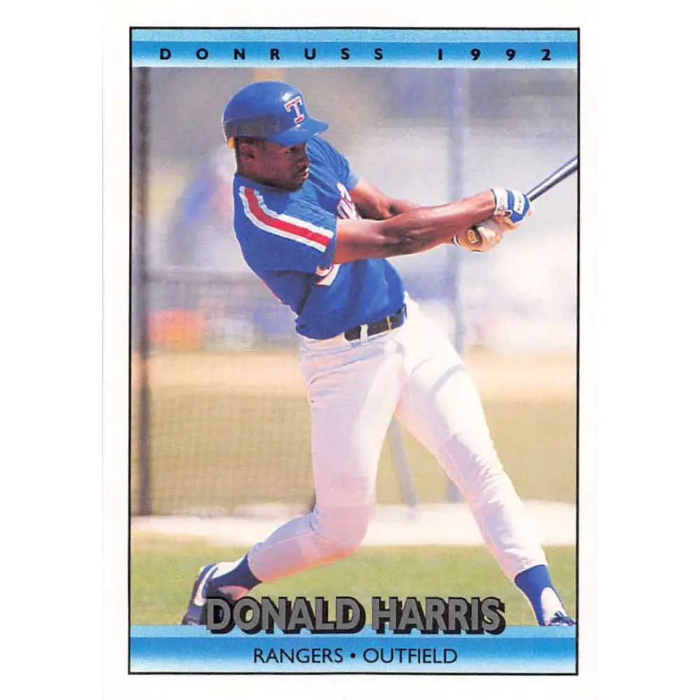 1992 Donruss #652 Donald Harris NM-MT Texas Rangers Baseball Card Image 1