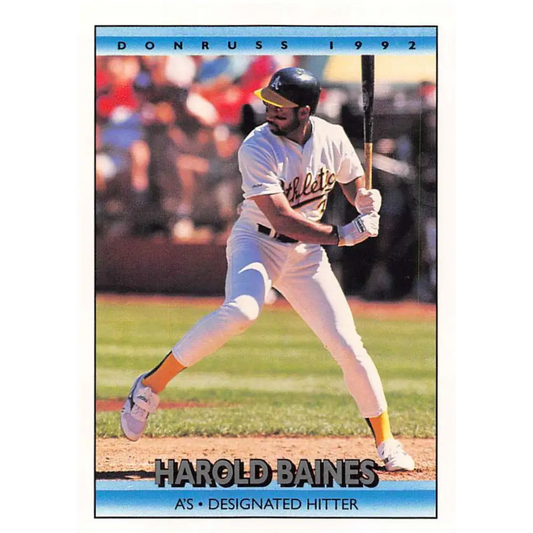 1992 Donruss #68 Harold Baines NM-MT Oakland Athletics Baseball Card Image 1