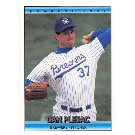1992 Donruss #682 Dan Plesac NM-MT Milwaukee Brewers Baseball Card Image 1