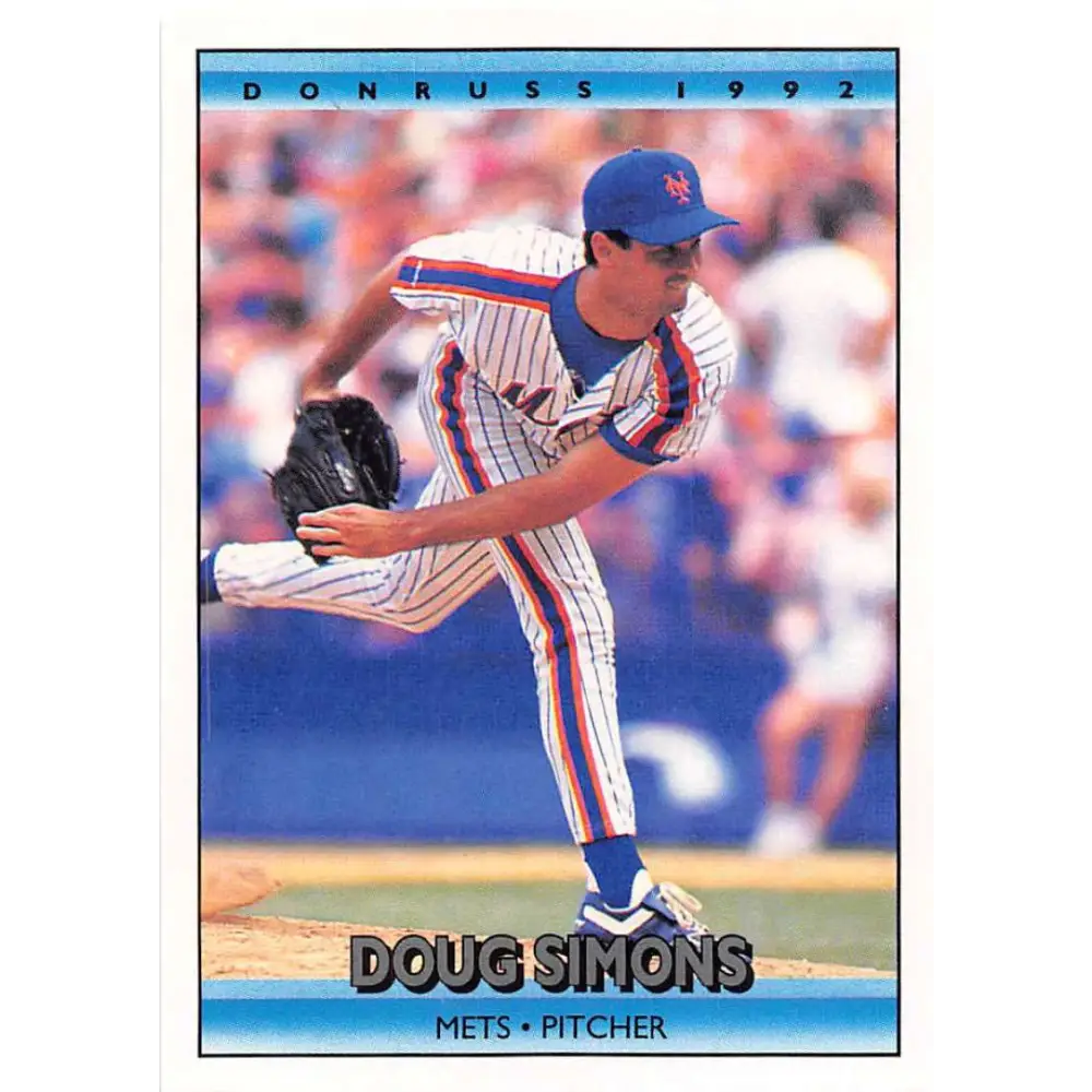 1992 Donruss #688 Doug Simons NM-MT New York Mets Baseball Card Image 1