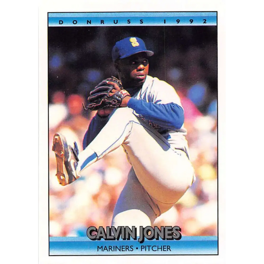 1992 Donruss #690 Calvin Jones NM-MT RC Rookie Seattle Mariners Baseball Card Image 1