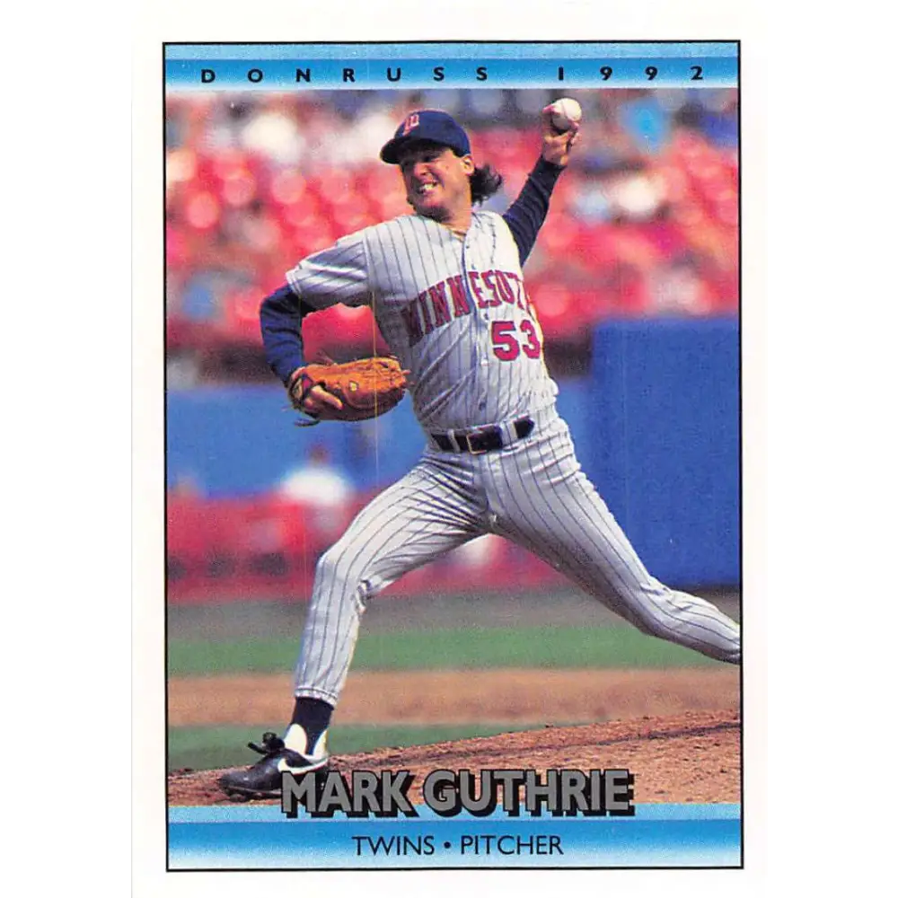 1992 Donruss #691 Mark Guthrie NM-MT Minnesota Twins Baseball Card Image 1