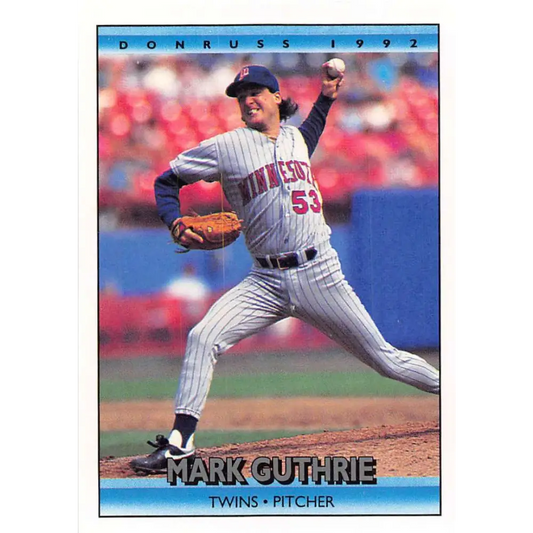 1992 Donruss #691 Mark Guthrie NM-MT Minnesota Twins Baseball Card Image 1