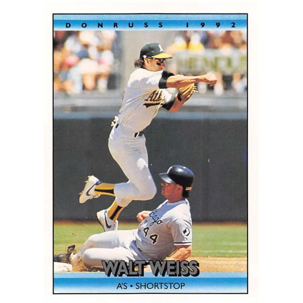 1992 Donruss #71 Walt Weiss NM-MT Oakland Athletics Baseball Card Image 1