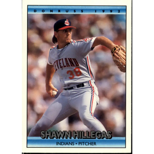1992 Donruss #72 Shawn Hillegas NM-MT Cleveland Indians Baseball Card Image 1