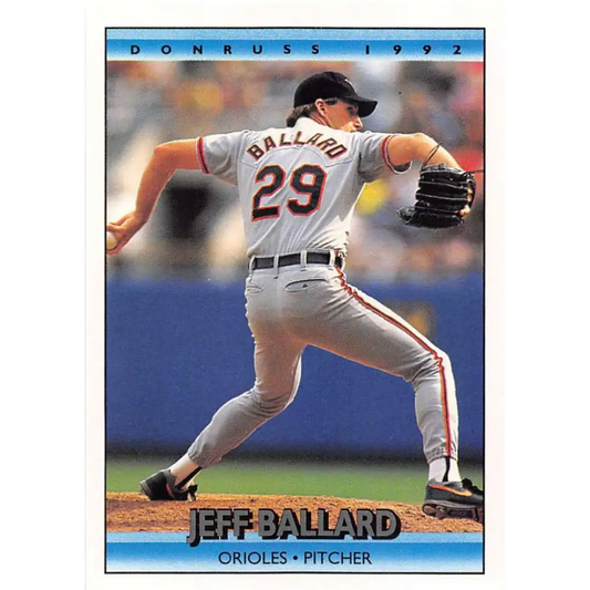 1992 Donruss #74 Jeff Ballard NM-MT Baltimore Orioles Baseball Card Image 1
