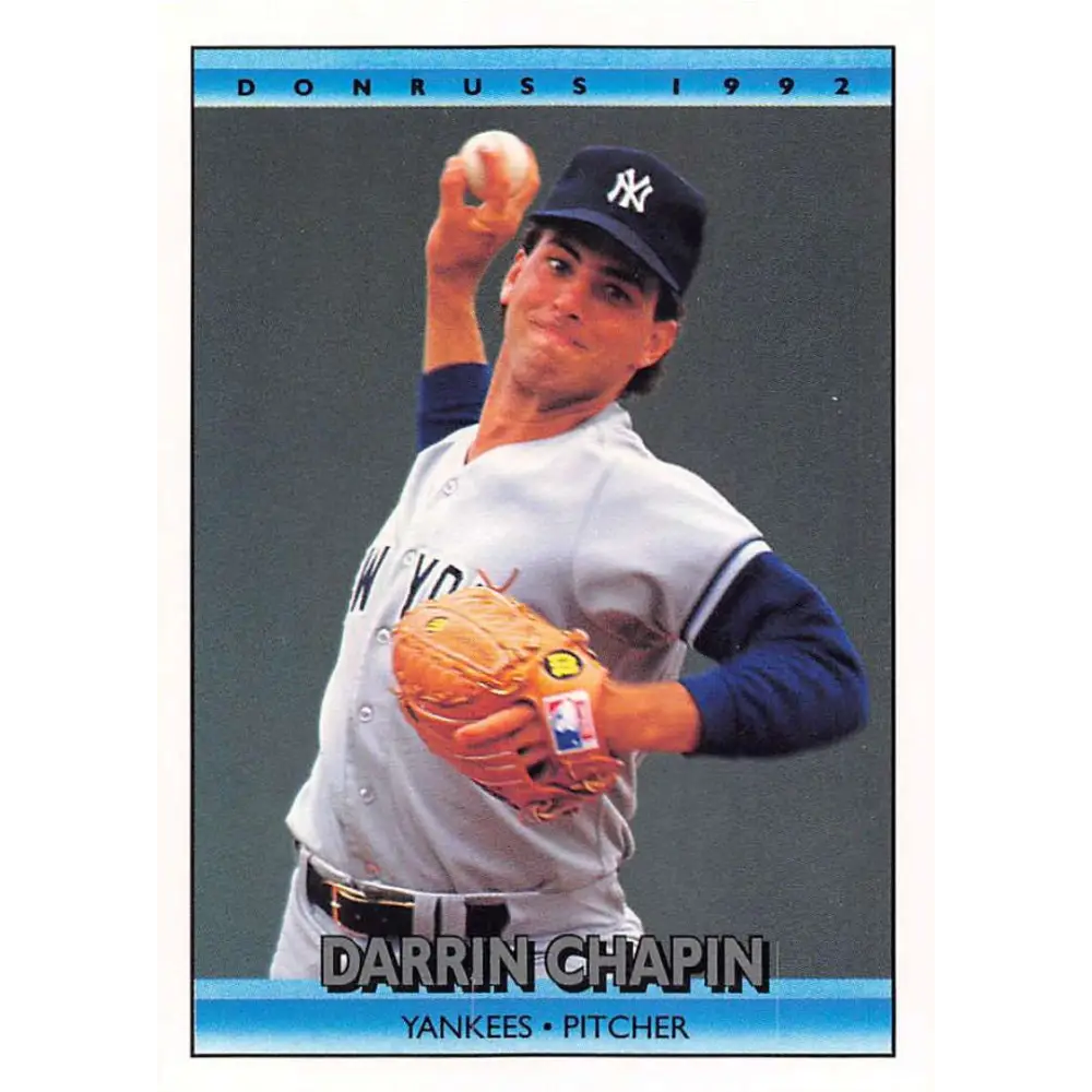 1992 Donruss #745 Darrin Chapin NM-MT RC Rookie New York Yankees Baseball Card Image 1