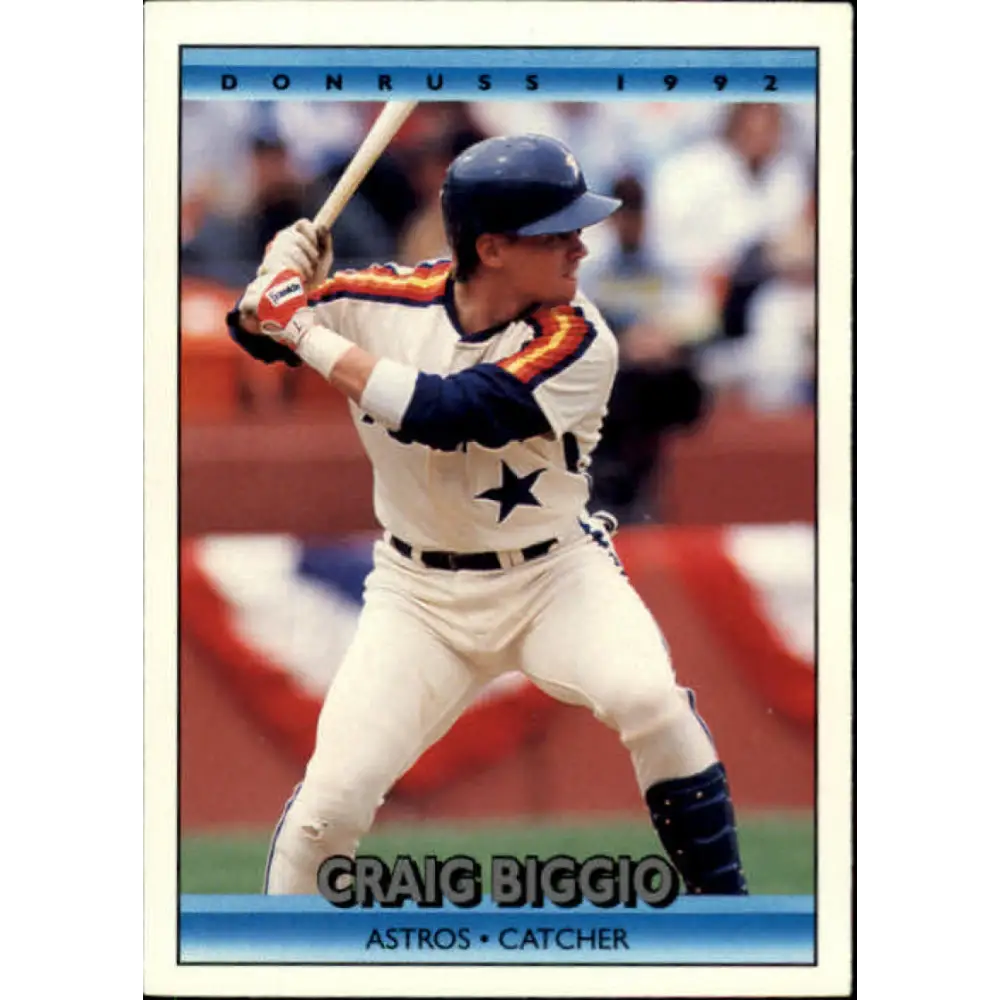 1992 Donruss #75 Craig Biggio NM-MT Houston Astros Baseball Card Image 1