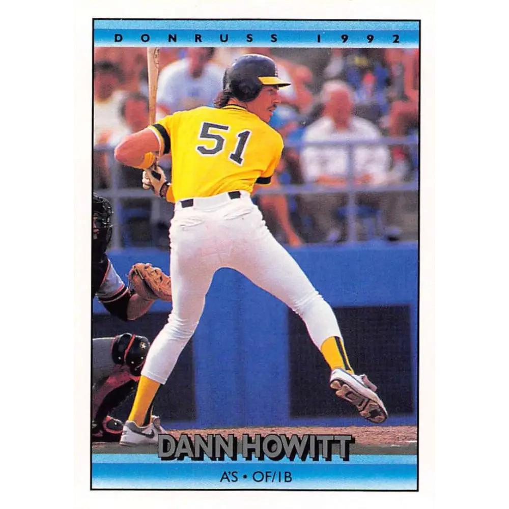 1992 Donruss #751 Dann Howitt NM-MT Oakland Athletics Baseball Card Image 1