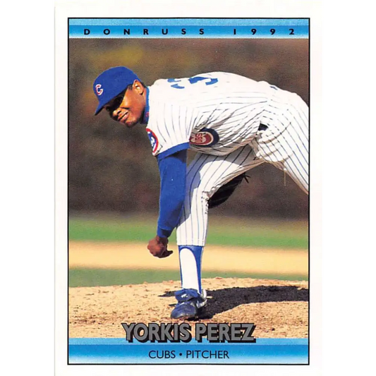 1992 Donruss #754 Yorkis Perez NM-MT Chicago Cubs Baseball Card Image 1