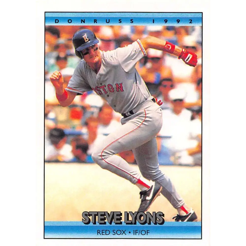 1992 Donruss #758 Steve Lyons NM-MT Boston Red Sox Baseball Card Image 1